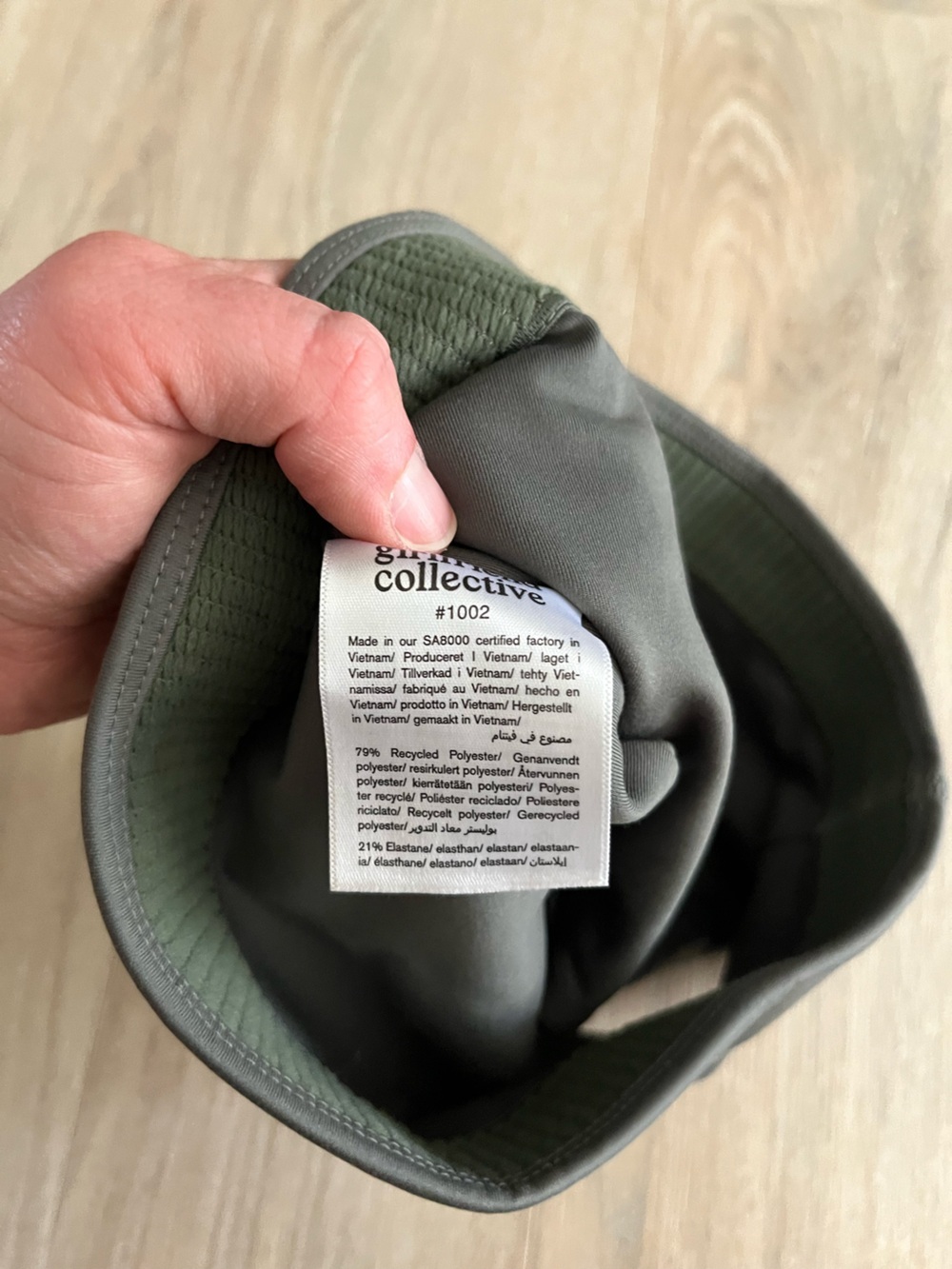 Girlfriend Collective Light Green Paloma Racerback Bra - Size XS - Picture 4 of 6